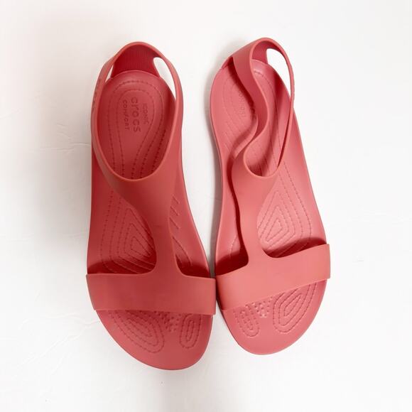 CROCS SERENA T-STRAP ICONIC COMFORT SLINGBACK THONG SANDALS WOMEN SIZE 9 - Picture 3 of 8